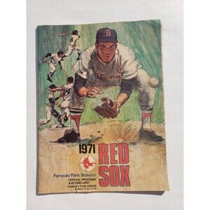 Boston Red Sox 1971 MLB Baseball Fenway Park Official Program and Scorecard
